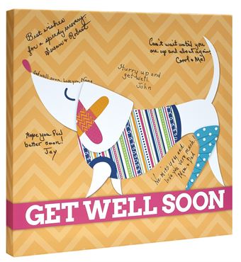 Picture of Get Well - Autograph Dog Orange - Buy any 2 and get FREE SHIPPING