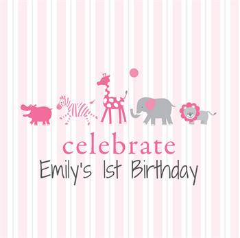 Picture of Animal Parade Pink- Personalized