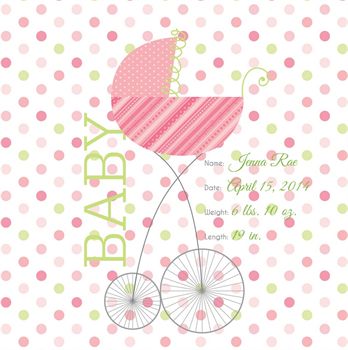 Picture of Baby Carriage Pink - Personalized