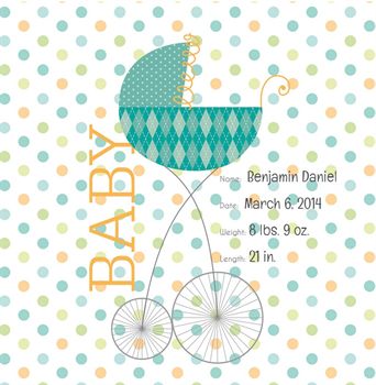 Picture of Baby Carriage Teal - Personalized