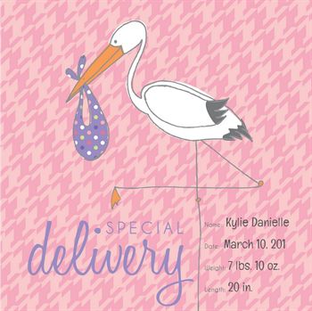 Picture of Baby Stork Pink - Personalized