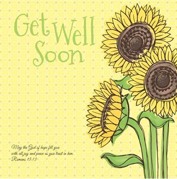 Picture of Get Well Sunflower - Personalized